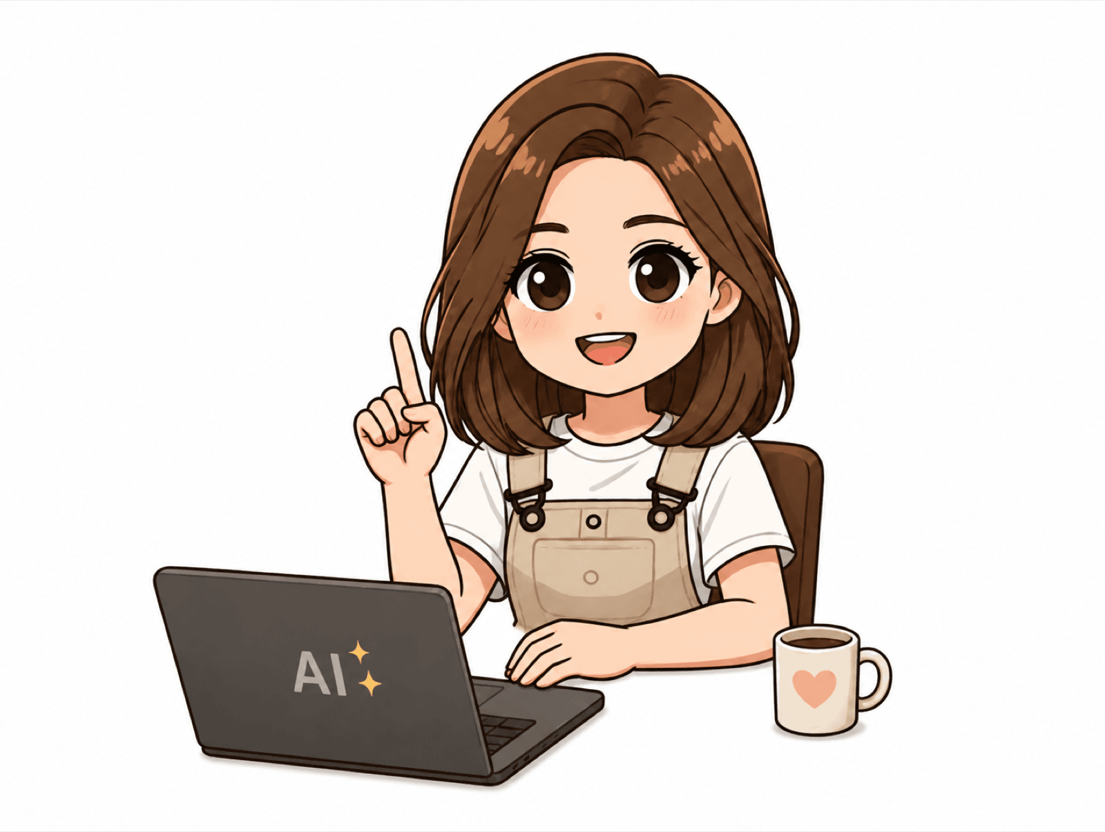 Winky 在 AI 時代分享未來方向的插畫
